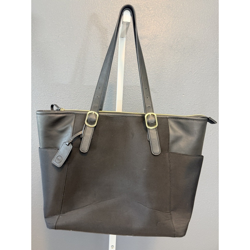 Dell Laptop Ladies Tote, fits a 15.6"  Large Black with Purple Interior